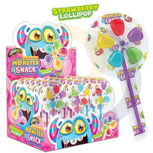 [92408000MDA] Mada Sweet Johny Bee windmill monster snack lolly 16g