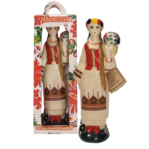 [68428] Armeens brandy "Ukrainotschka" keramiek in geschenkdoos, 40%