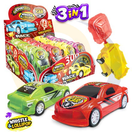[93493000MDA] Johny Bee Whistle Car Pop lolly 10g