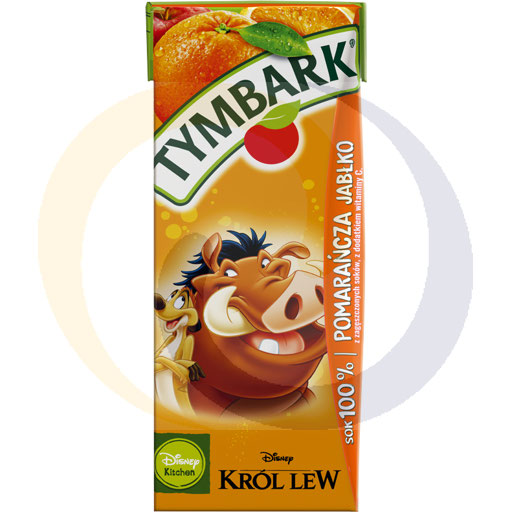 [97408000TYM] Tymbark 100% sinaasappel-appelsap 0,2l