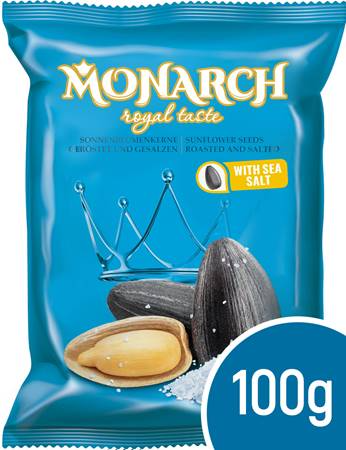 [0001017402] Monarch zonnebloem.zaden zwart ongepeld, geroosterd, gezoute