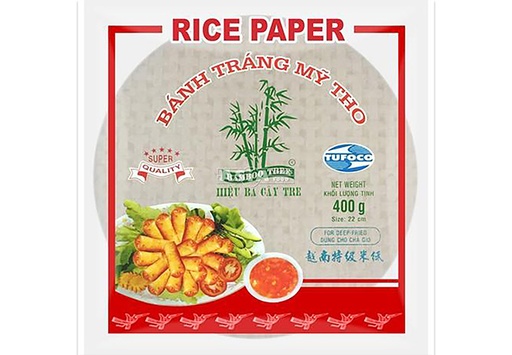 [0001017404] BAMBOO TREE Rijstpapier (om te frituren) 22cm rond 36x400g