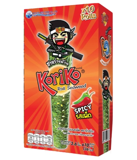 [0001017432] KORIKO Knapperige Zeewierrol Pittig 3,6g