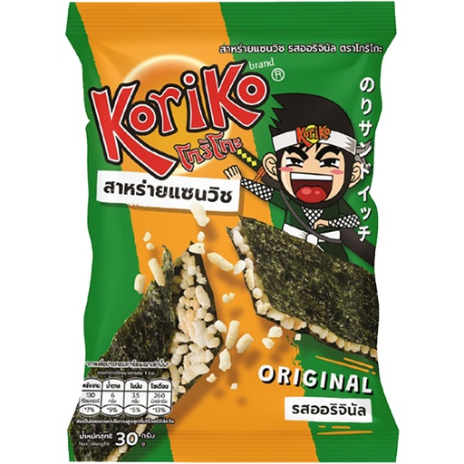 [0001017434] KORIKO Krokant Broodje Zeewier Gevuld met Krokante Rijst 24x