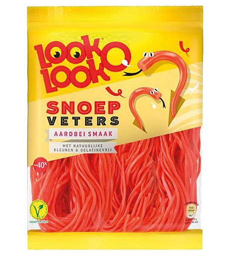 [0001017446] LOOK-O-LOOK Snoep Veters Aardbei Smaak 14x195g