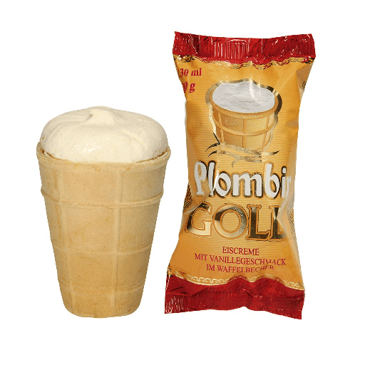[0001017530] Ijs met vanillesmaak in een wafelbeker