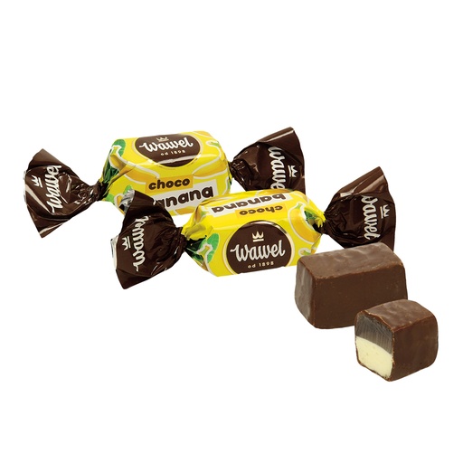 [83974] CHOCO BANANA Duo-Geleekonfekt met bananensmaak in chocolade.