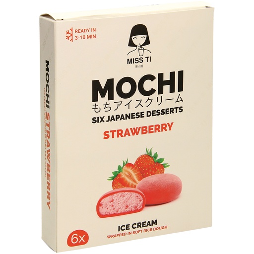 [04125] Mochi-ijs met aardbeibereiding in rijstdeeg
