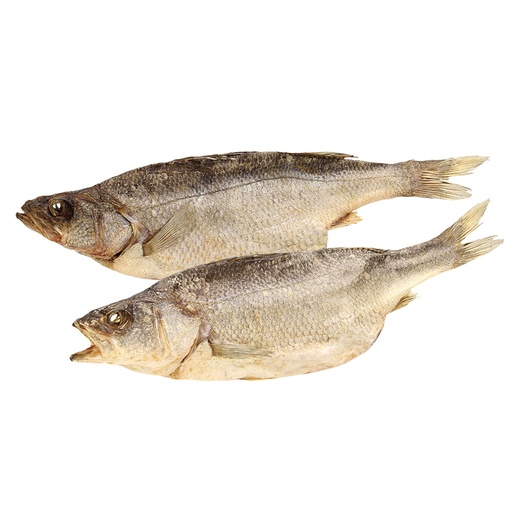 [11718] Gedroogde en gezouten snoekbaars, niet schoongemaakt, diepgevroren /los