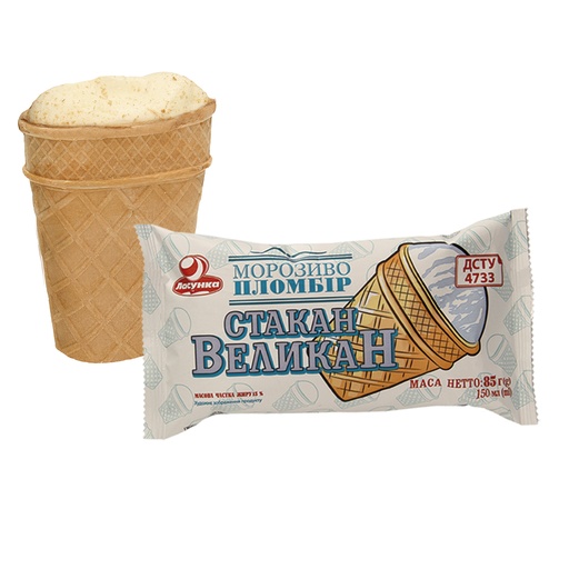[04098] "Plombir" IJs met vanillesmaak, met cacaohoudende vetglazuur
