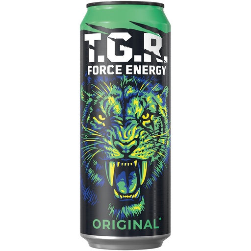 [60499] "T.G.R. Force" Energiedrank, met koolzuur. Met suiker en zoetstoffen.
