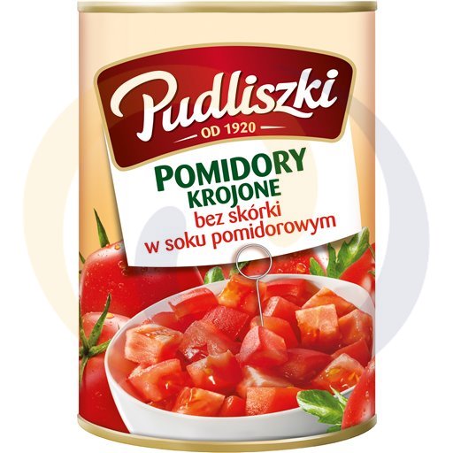 [16524000PUDB] Пудашки нарезанные помидоры без кожи в томатном соке 400 г