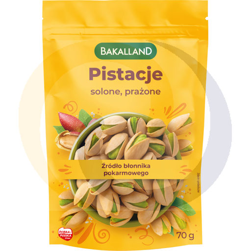 [39064000UNO] Соленые жареные фисташки Bakalland 70 г