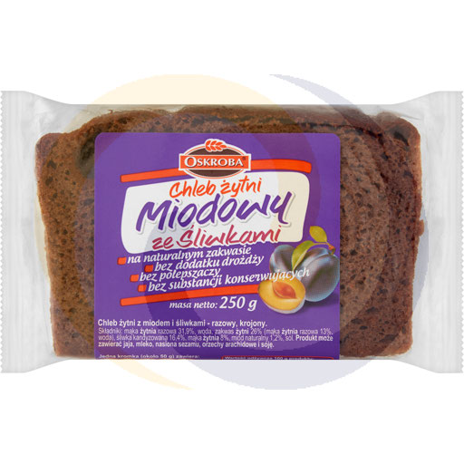 [44776000OSK] Oskroba Bruin Brood met Honing en Pruimen 250 g