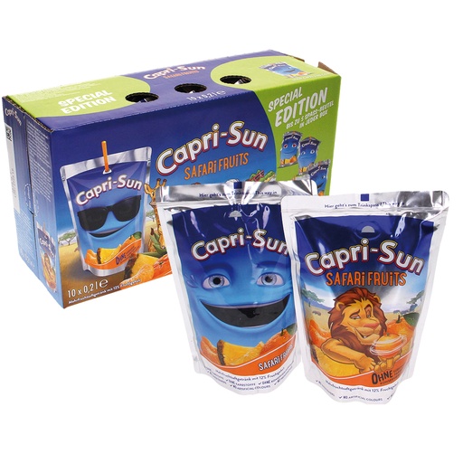 [60916] Fruchtsapdrank "Capri Sun Safari Fruits" met 12% vruchtgehalte 10 x 200ml