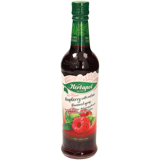 [84058000HBX] Siroop Fruit Spiż. Framboos met citroenmelisse 420ml/8st E H