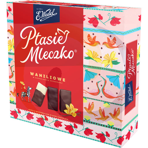 [86425000WEC] E. Wedel Пташье Млеко Ванильный Маршмеллоу в Темном Шоколаде