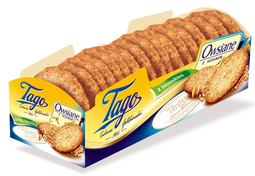 [91525000TAG] Овсяное печенье с кунжутом 185г/12шт Tago