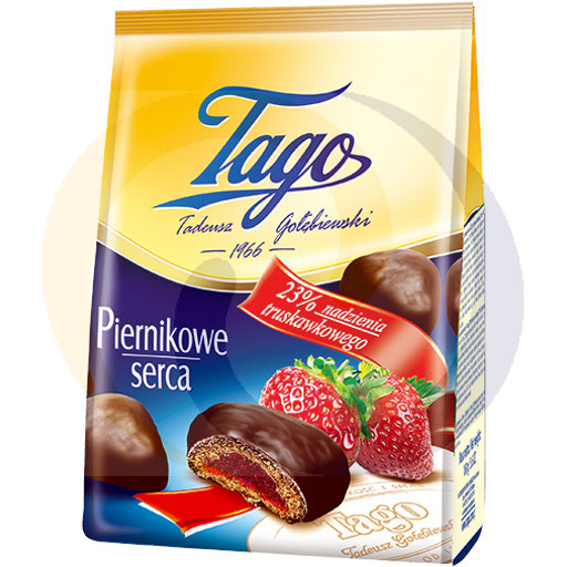 [99466000TAG] Aardbeien peperkoekkoekjes 160g/12st Tago