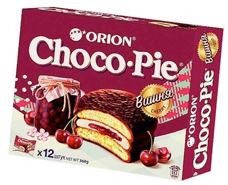 [0001018306] Orion Choco-Pie koekjes met kersenvulling 360g