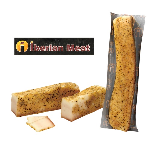 [24119] Сало Иберико со шкурой, соленое и с чесноком