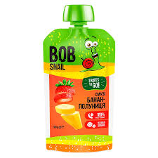 [0001018512] Bob Snail smoothie banaan-aardbei 120g