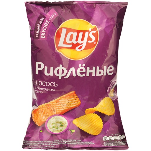 [82455] Lays aardappelchips met zalmsmaak in romige saus