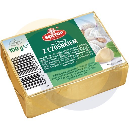 [64436000SOP] Сырный кремообразный спред Sertop Tychy с чесноком 100 г