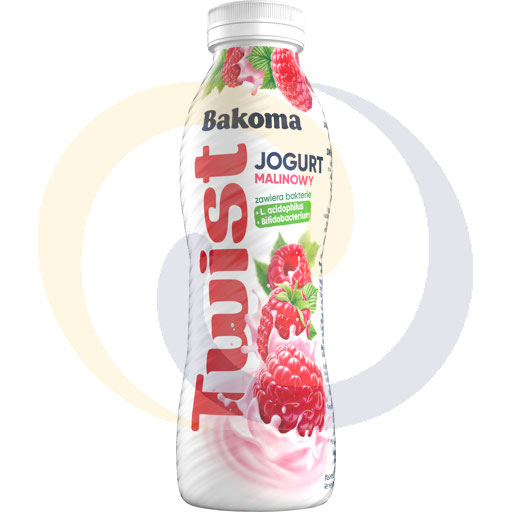 [87189000BAO] TWIST питьевой малиновый йогурт 370г/6шт Bakoma