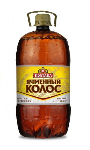 [64219] Полтава пиво светлое пастеризованное "Ячменный колос" 4,4% а