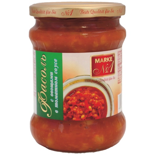 [35043] Белая фасоль с овощами, в томатном соусе
