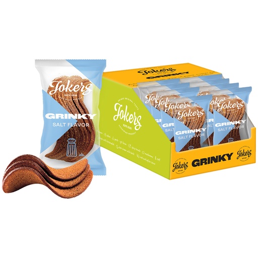 [82279] "GRINKY" Snack van roggebroodmix, met zeezout 2,6%.