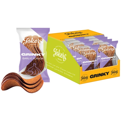 [82283] "GRINKY" Snack van roggebroodmix met knoflooksmaak