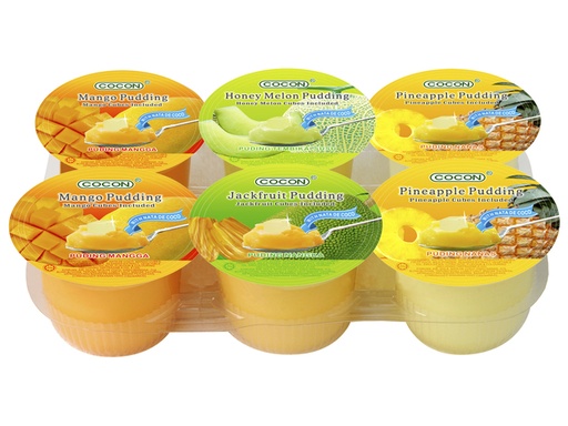 [0001019518] Десерт с кокосовым желе и фруктовым вкусом, различные сорта