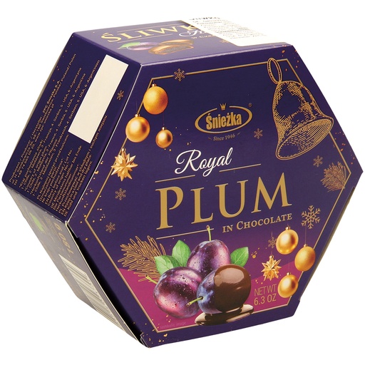 [92350] Gedroogde pruim in pralinemassa (26%) omhuld met chocolade. 