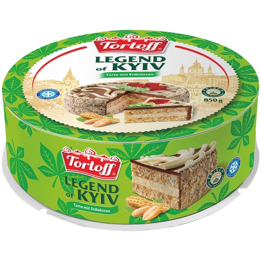 [05225] "TORTOFF" Торт "Легенда Киева" с арахисом, замороженный