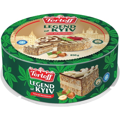 [05227] "TORTOFF" Taart "Legende van Kyiv" met Crème 57,7% en Hazeln