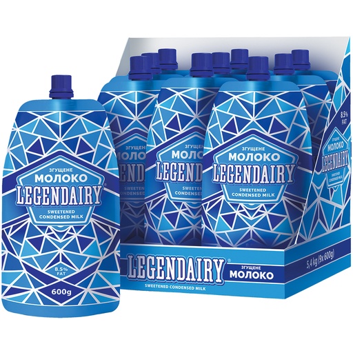 [30207] "LEGENDAIRY" Gezoete gecondenseerde melk, verhit, 8,5% vet,