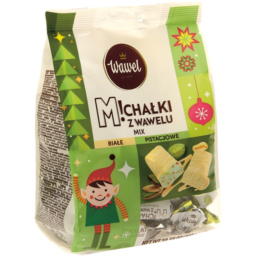 [92934] "Michałki Mix białe & pistacjowe".. Конфеты с арахисом и печ