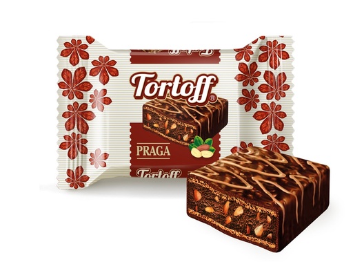 [80263] "Tortoff Praga" Вафельные конфеты с арахисовым какао-кремом