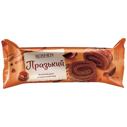 [76278] "Prague Roshen" Biskuitrol met 43% roomvulling met chocolade