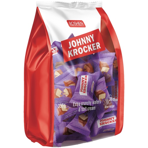 [80271] Johnny Krocker melk Wafels met melkcrème 49% en cacaovetglaz