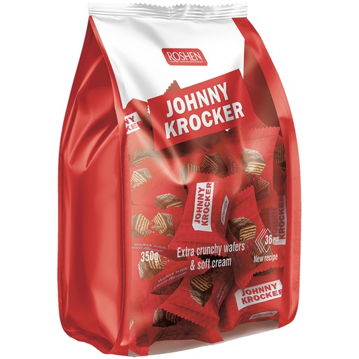 [80272] Johnny Krocker choco Wafelbrood met cacao-vulling 49%, in ca
