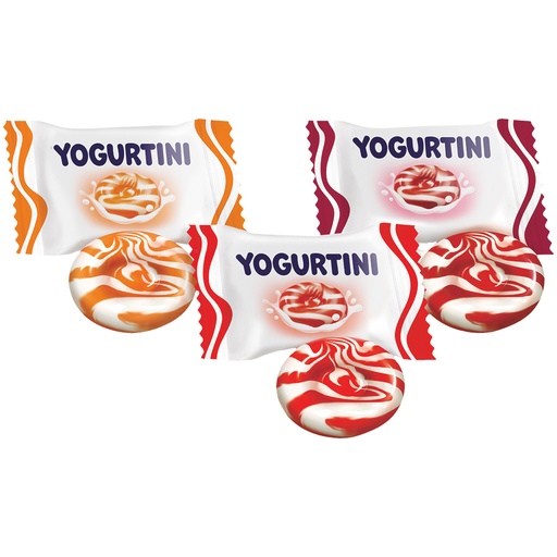 [85203] ROSHEN Yogurtini-Карамель вкус йогурт-вишня, клубника, перси