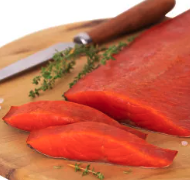 [0001019986] IKRINKA koud gerookte Kamchatka roodzalmfilet met huid 250g