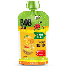 [0001019990] Bob Snail smoothie banaan/ananas/mango 120g
