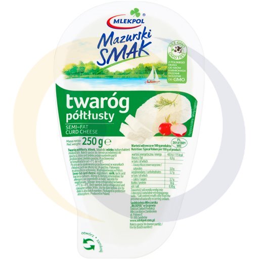 [37780000OPI] Mlekpol Mazurski Smak Halfvette Kwark 250 g