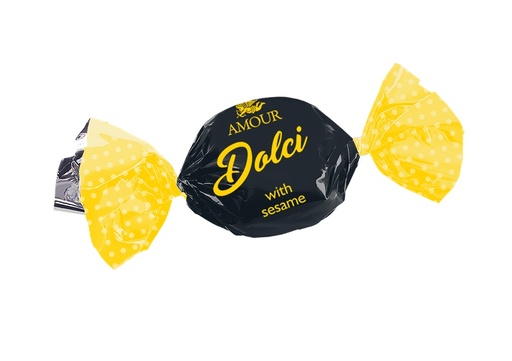 [91647] KONTI Confekt "Dolci" met sesam in cacao-houdende vetglazuur