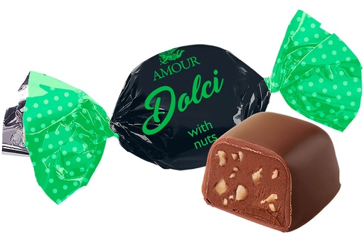 [91648] KONTI Confekt "Dolci" met pinda-hazelnootsmaak in cacaohoudende vetglazuur 20%