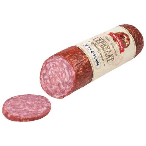 [23058] Gerookte braadworst van varkens- en rundvlees "Servelat"